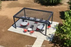 Azienda autotrasporti - Pergola bioclimatica con arredamento outdoor (PC)