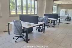 Uffici operativi, sale riunione e formazione, pareti divisorie e zona ristoro.